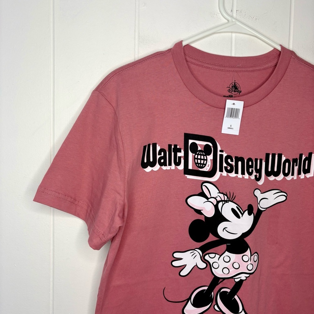 NWT Disney Parks 2024 Minnie Mouse Walt Disney World T-shirt Pink Size Small - Picture 2 of 6